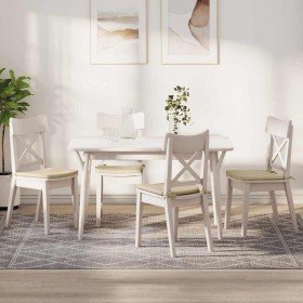 Cojines para asiento 4 pcs Crema 40 x 40 x 3 cm tela en Decoración | Comprar online en Foru.es