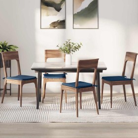 Cojines para asiento 4 pcs Azul 40 x 40 x 3 cm tela en Decoración | Comprar online en Foru.es