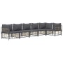 Juego de muebles de jardín 6 pzas cojines antracita ratán PE de vidaXL, Sofás de exterior - Ref: Foro24-3186755, Precio: 494,...