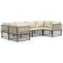 Juego de muebles de jardín 6 pzas y cojines ratán PE antracita de vidaXL, Sofás de exterior - Ref: Foro24-3186796, Precio: 52...