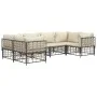 6-piece garden furniture set with anthracite PE rattan cushions by vidaXL, Outdoor sofas - Ref: Foro24-3186796, Price: 502,95...