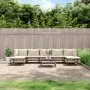Gartenmöbel-Set 8-teilig und anthrazitfarbene PE-Rattan-Kissen von vidaXL, Outdoor-Sofas - Ref: Foro24-3186784, Preis: 593,11...