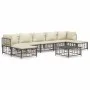 Gartenmöbel-Set 8-teilig und anthrazitfarbene PE-Rattan-Kissen von vidaXL, Outdoor-Sofas - Ref: Foro24-3186784, Preis: 593,11...