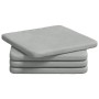 Cojines para asiento 4 pcs Gris Claro 40 x 40 x 3 cm Terciopelo en Decoración | Comprar online en Foru.es