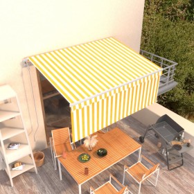 Toldo retráctil automático con persiana LED amarillo 3,5x2,5 m en Toldos | Comprar online en Foru.es