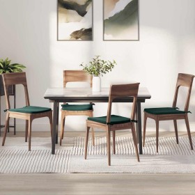 Cojines para asiento 4 pcs Verde oscuro 40 x 40 x 3 cm en Decoración | Comprar online en Foru.es