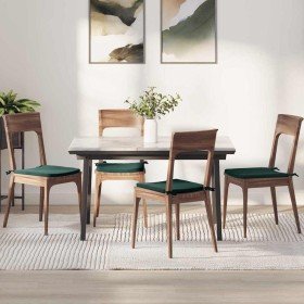 Cojines para asiento 4 pcs Verde oscuro 40 x 40 x 3 cm en Decoración | Comprar online en Foru.es