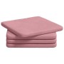 Cojines para asiento 4 pcs Rosa 40 x 40 x 3 cm Terciopelo en Decoración | Comprar online en Foru.es