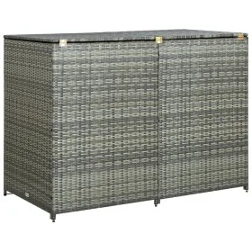 Double shed for PE gray rattan container 148x77x111 cm by vidaXL, Sheds - Ref: Foro24-46463, Price: 268,45 €, Discount: %