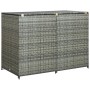Cobertizo doble para contenedor ratán PE gris 148x77x111 cm de vidaXL, Cobertizos - Ref: Foro24-46463, Precio: 273,46 €, Desc...