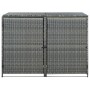 Cobertizo doble para contenedor ratán PE gris 148x77x111 cm de vidaXL, Cobertizos - Ref: Foro24-46463, Precio: 273,46 €, Desc...