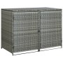 Cobertizo doble para contenedor ratán PE gris 148x77x111 cm de vidaXL, Cobertizos - Ref: Foro24-46463, Precio: 273,46 €, Desc...