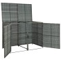 Cobertizo doble para contenedor ratán PE gris 148x77x111 cm de vidaXL, Cobertizos - Ref: Foro24-46463, Precio: 273,46 €, Desc...