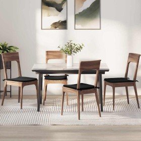 Cojines para asiento 4 pcs Negro 40 x 40 x 3 cm Terciopelo en Decoración | Comprar online en Foru.es