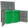 Cobertizo doble para contenedor ratán PE gris 148x77x111 cm de vidaXL, Cobertizos - Ref: Foro24-46463, Precio: 273,46 €, Desc...