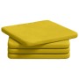 Cojines para asiento 4 pcs Amarillo 40 x 40 x 3 cm Terciopelo en Decoración | Comprar online en Foru.es