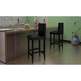 Taburetes de cocina 4 unidades cuero artificial negro de vidaXL, Taburetes de cocina - Ref: Foro24-160715, Precio: 398,95 €, ...