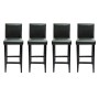 Taburetes de cocina 4 unidades cuero artificial negro de vidaXL, Taburetes de cocina - Ref: Foro24-160715, Precio: 408,51 €, ...