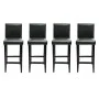 Taburetes de cocina 4 unidades cuero artificial negro de vidaXL, Taburetes de cocina - Ref: Foro24-160715, Precio: 398,95 €, ...