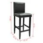 Taburetes de cocina 4 unidades cuero artificial negro de vidaXL, Taburetes de cocina - Ref: Foro24-160715, Precio: 398,95 €, ...