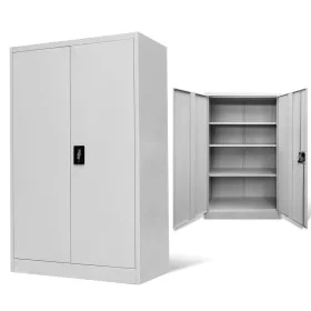 Armario de oficina de acero gris 90x40x140 cm by vidaXL, Filing cabinets - Ref: Foro24-244649, Price: 284,62 €, Discount: %