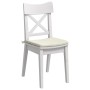 Cojines para asiento 4 pcs Crema 40 x 40 x 3 cm Terciopelo en Decoración | Comprar online en Foru.es