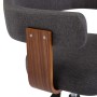 Silla de comedor giratoria de madera curvada y tela gris de vidaXL, Sillas de comedor - Ref: Foro24-287419, Precio: 152,02 €,...