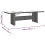 Mesa de jardín ratán beige y superficie de vidrio templado de vidaXL, Mesas de jardín - Ref: Foro24-319557, Precio: 245,25 €,...