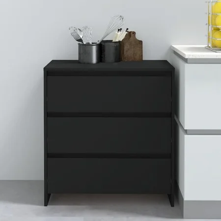 Aparador de madera contrachapada negro 70x41x75 cm de vidaXL, Aparadores - Ref: Foro24-809747, Precio: 99,46 €, Descuento: %