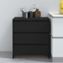 Aparador de madera contrachapada negro 70x41x75 cm de vidaXL, Aparadores - Ref: Foro24-809747, Precio: 93,90 €, Descuento: %