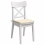 Cojines para asiento 4 pcs Crema 40 x 40 x 3 cm Tela de pana en Decoración | Comprar online en Foru.es