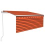 Toldo retráctil automático con persiana naranja/marrón 3,5x2,5m en Toldos | Comprar online en Foru.es