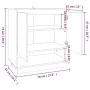 Aparador de madera de ingeniería roble ahumado 70x41x75 cm de vidaXL, Aparadores - Ref: Foro24-812990, Precio: 57,05 €, Descu...