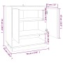 Aparador de madera de ingeniería roble ahumado 70x41x75 cm de vidaXL, Aparadores - Ref: Foro24-812990, Precio: 57,64 €, Descu...