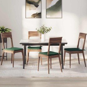 Cojines para asiento 4 pcs Verde oscuro 40 x 40 x 3 cm en Decoración | Comprar online en Foru.es