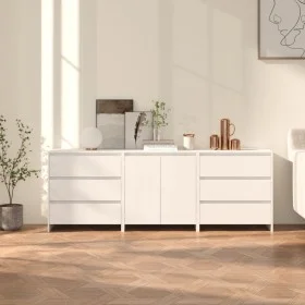 Aparador de 3 piezas madera manufacturada blanca de vidaXL, Aparadores - Ref: Foro24-3098065, Precio: 232,88 €, Descuento: %