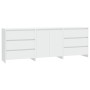 Aparador de 3 piezas madera manufacturada blanca de vidaXL, Aparadores - Ref: Foro24-3098065, Precio: 242,30 €, Descuento: %