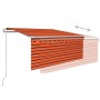 Toldo retráctil automático con persiana naranja/marrón 3,5x2,5m en Toldos | Comprar online en Foru.es
