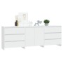 Aparador de 3 piezas madera manufacturada blanca de vidaXL, Aparadores - Ref: Foro24-3098065, Precio: 242,30 €, Descuento: %
