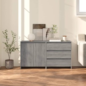 Aparador de 2 piezas madera manufacturada gris Sonoma de vidaXL, Aparadores - Ref: Foro24-3098063, Precio: 160,31 €, Descuent...