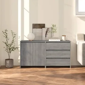 Aparador de 2 piezas madera manufacturada gris Sonoma de vidaXL, Aparadores - Ref: Foro24-3098063, Precio: 154,00 €, Descuent...