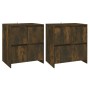 Aparadores 2 uds madera de ingeniería roble ahumado 70x41x75 cm de vidaXL, Aparadores - Ref: Foro24-3098094, Precio: 128,36 €...