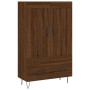 Aparador alto madera de ingeniería roble marrón 69,5x31x115 cm de vidaXL, Aparadores - Ref: Foro24-830323, Precio: 84,98 €, D...