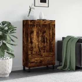 Aparador alto madera de ingeniería roble ahumado 69,5x31x115 cm de vidaXL, Aparadores - Ref: Foro24-830353, Precio: 94,21 €, ...