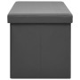 Banco con almacenaje plegable gris PVC de vidaXL, Bancos para recibidores y almacenamiento - Ref: Foro24-338799, Precio: 61,0...