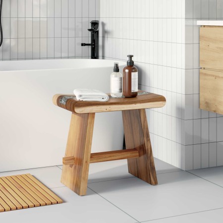 Taburete de baño Natural 50 x 30 x 45 cm Madera Natural en Taburetes y sillas plegables | Comprar online en Foru.es