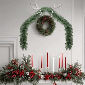 Guirnalda de Navidad 2 pcs Verde 20 m PVC en Decoración Festiva y Estacional | Comprar online en Foru.es