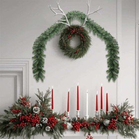 Guirnalda de Navidad 2 pcs Verde 20 m PVC en Decoración Festiva y Estacional | Comprar online en Foru.es