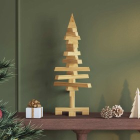 Árbol de Navidad de madera Marrón 60 cm Madera maciza de pino en Decoración Festiva y Estacional | Comprar online en Foru.es