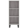 Aparador de madera de ingeniería gris Sonoma 34,5x32,5x90 cm de vidaXL, Aparadores - Ref: Foro24-828762, Precio: 52,09 €, Des...